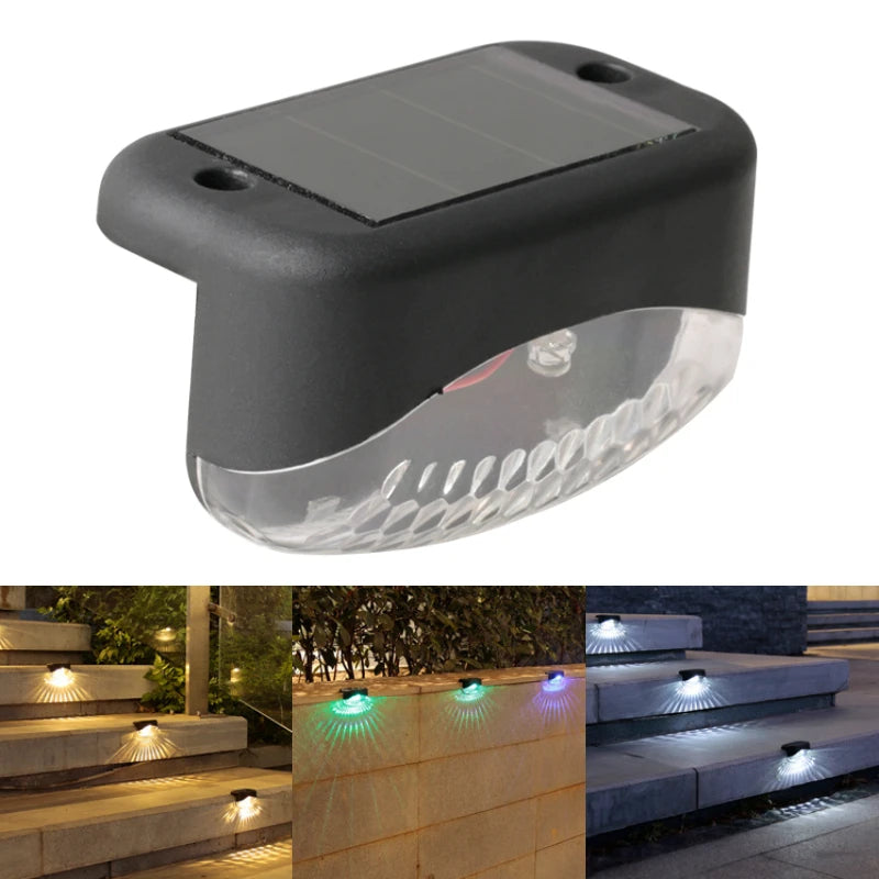 Garden Landscape Step Lights Outdoor Lighting Fence Lamp Waterproof Solar Power Balcony Lighting Lamps Home Small Night Light