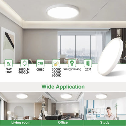 Waterproof and Insect-Proof round LED Ceiling Light Ceiling Panel Light Bathroom Living Room Bedroom Home Lighting Lighting
