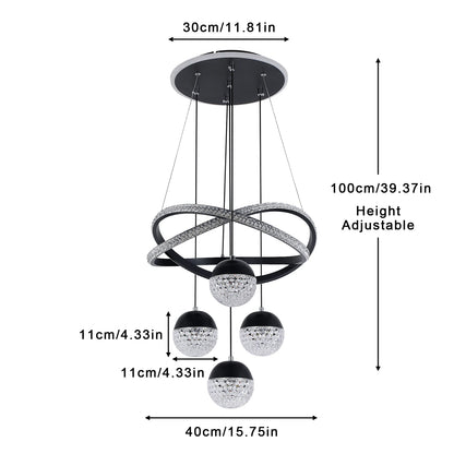 Modern Led Chandelier Lighting Three LED Colors Nordic Restaurant Lighting Living Room Chandelier Hanging Lamp Lighting Fixture