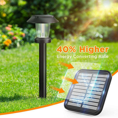 10 Pack Solar Powered Garden Lights Waterproof, Decor Landscape Lighting with Three Lighting Modes