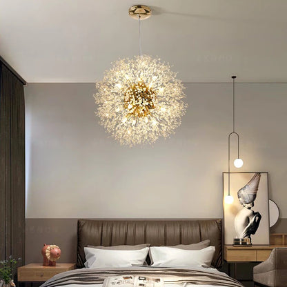 Modern Dandelion LED Lighting Pendant Lights Living Room Dining Room Bedroom Pendant Lights Starry Fireball Lighting Fixtures