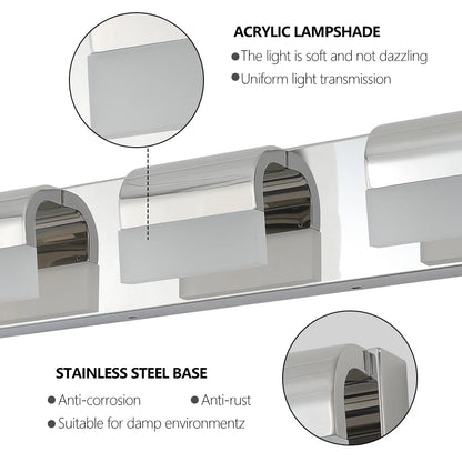 Bathroom Vanity Lighting 3-Light LED Vanity Lights over Mirror Bath Wall Lighting