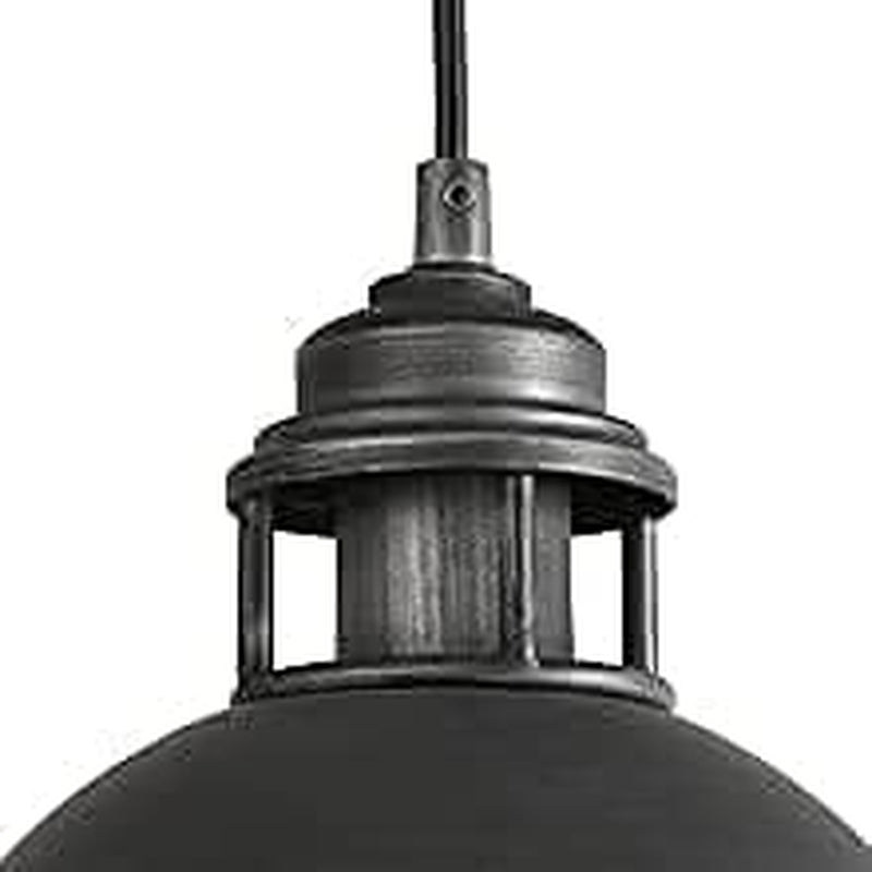 Industrial Pendant Lighting, Black Silver Brushed Light Fixtures for Kitchen Island, Bedroom, Dining & Living Room