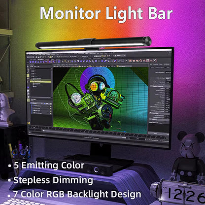 LED Computer Light Screen Light Stepless Dimming Reading Light Desk Lamp USB Lamp RGB Backlight Monitor Light Bar Office Light