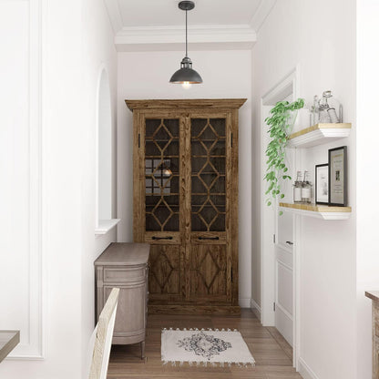 Industrial Pendant Lighting, Black Silver Brushed Light Fixtures for Kitchen Island, Bedroom, Dining & Living Room