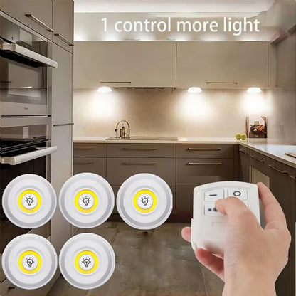 3W Dimmable COB under Cabinet Light LED Night Light Closet Light Push Button Stair Light Kitchen Bathroom Light Remote Switch