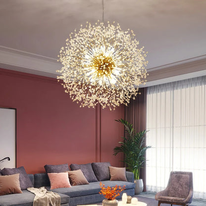 Modern Dandelion LED Lighting Pendant Lights Living Room Dining Room Bedroom Pendant Lights Starry Fireball Lighting Fixtures