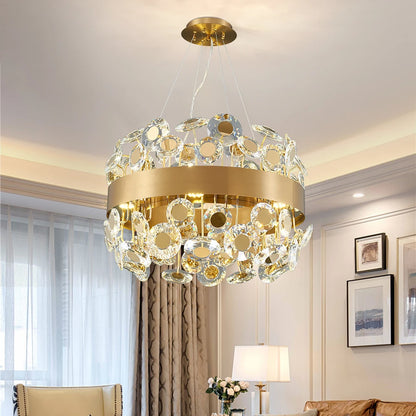 Gold/Black Rectangle Chandelier Lighting for Living Room Crystal Lights Kitchen Island Hanging Lamp Indoor Lighting