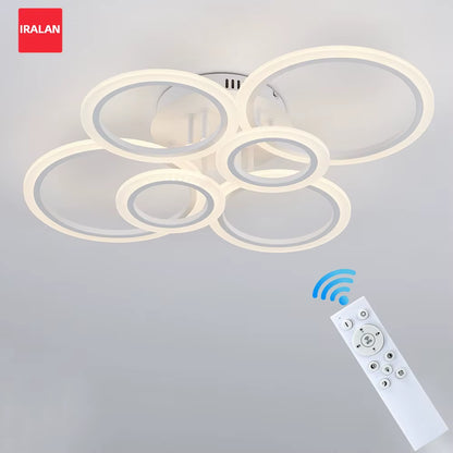 Modern LED Chandelier Home Lighting Ring Ceiling Mount Chandelier Living Room Bedroom Lighting Lustre Ceiling Pendant Lamp