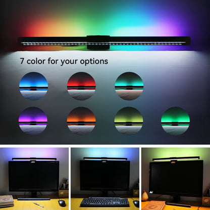 LED Computer Light Screen Light Stepless Dimming Reading Light Desk Lamp USB Lamp RGB Backlight Monitor Light Bar Office Light