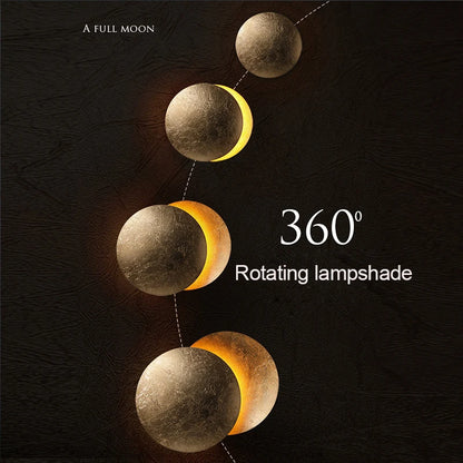 Modern Aisle Corridor round Wall Lamp Bedroom Eclipse Wall Lighting Indoor Bedside Lighting Decoration Living Room Wall Light