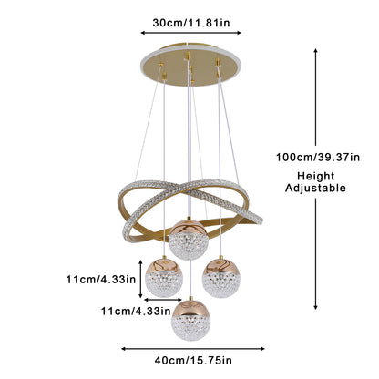 Modern Led Chandelier Lighting Three LED Colors Nordic Restaurant Lighting Living Room Chandelier Hanging Lamp Lighting Fixture
