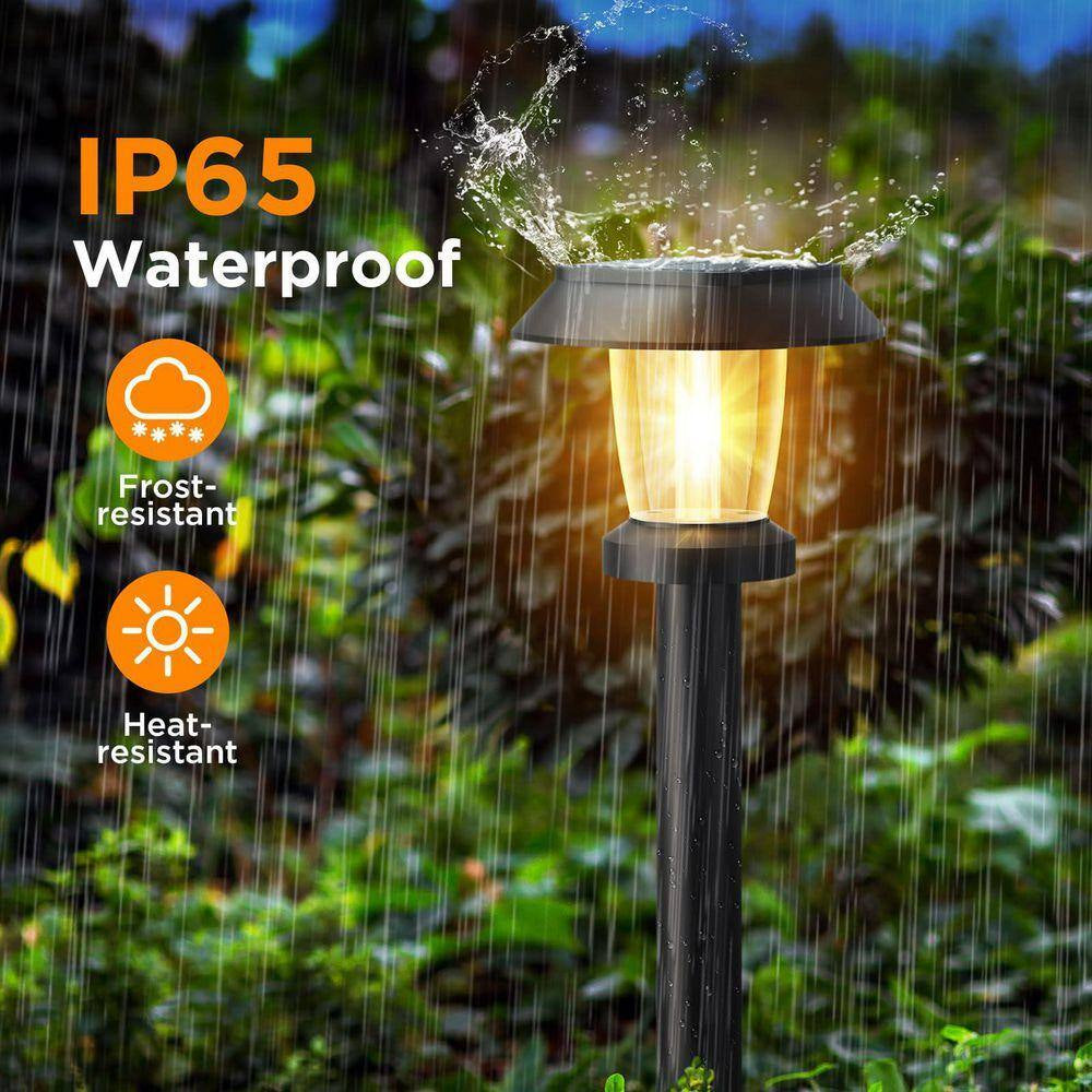 10 Pack Solar Powered Garden Lights Waterproof, Decor Landscape Lighting with Three Lighting Modes
