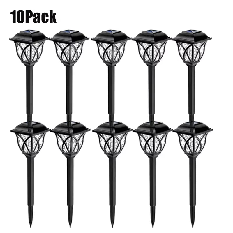 1-10Pack Solar Yard Lights Bright Lawn Lights Outdoor Waterproof Led Solar Pathway Lights Landscape Path Lights