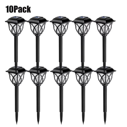 1-10Pack Solar Yard Lights Bright Lawn Lights Outdoor Waterproof Led Solar Pathway Lights Landscape Path Lights
