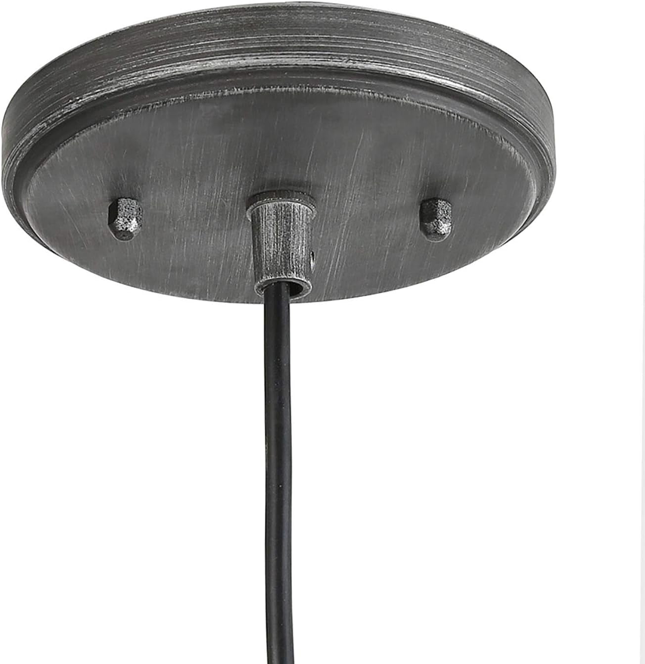 Industrial Pendant Lighting, Black Silver Brushed Light Fixtures for Kitchen Island, Bedroom, Dining & Living Room