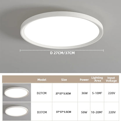 Waterproof and Insect-Proof round LED Ceiling Light Ceiling Panel Light Bathroom Living Room Bedroom Home Lighting Lighting