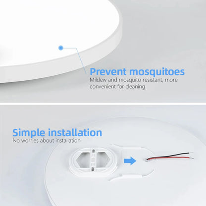 Waterproof and Insect-Proof round LED Ceiling Light Ceiling Panel Light Bathroom Living Room Bedroom Home Lighting Lighting