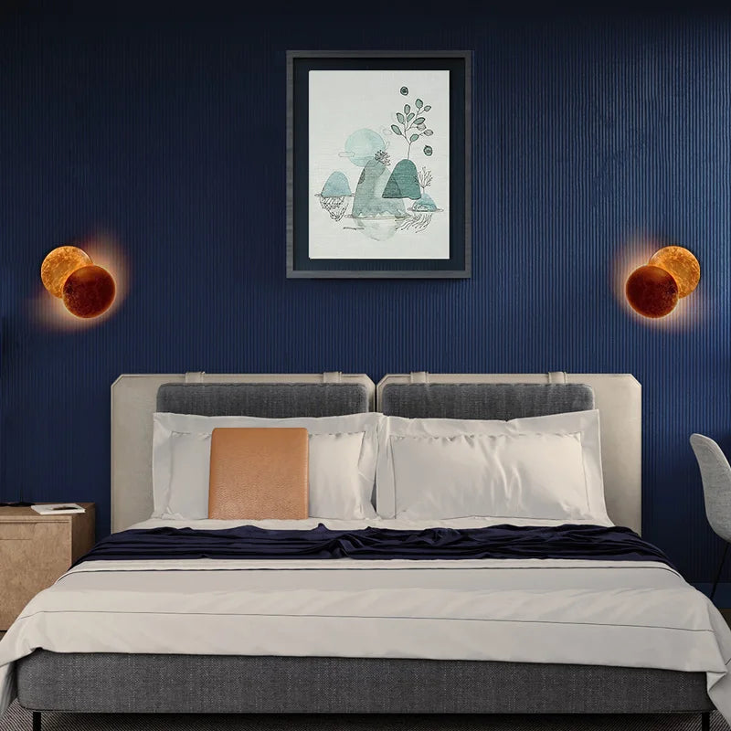Modern Aisle Corridor round Wall Lamp Bedroom Eclipse Wall Lighting Indoor Bedside Lighting Decoration Living Room Wall Light