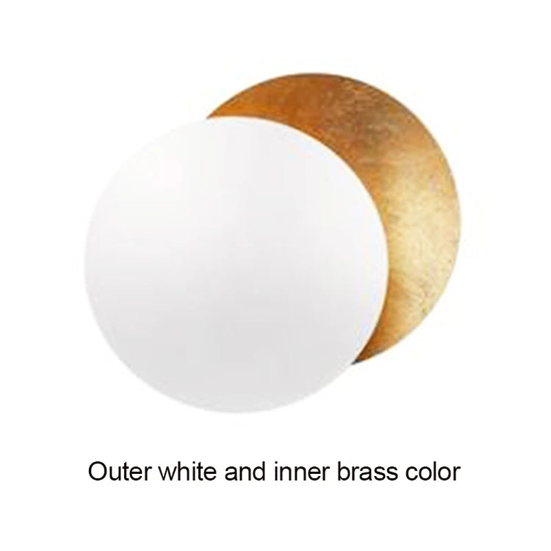 Modern Aisle Corridor round Wall Lamp Bedroom Eclipse Wall Lighting Indoor Bedside Lighting Decoration Living Room Wall Light