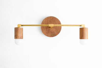 Boho Sconce - Natural Sconce - Wooden Vanity Sconce - Minimalist Lighting - Lighting - Boho Model No. 7357