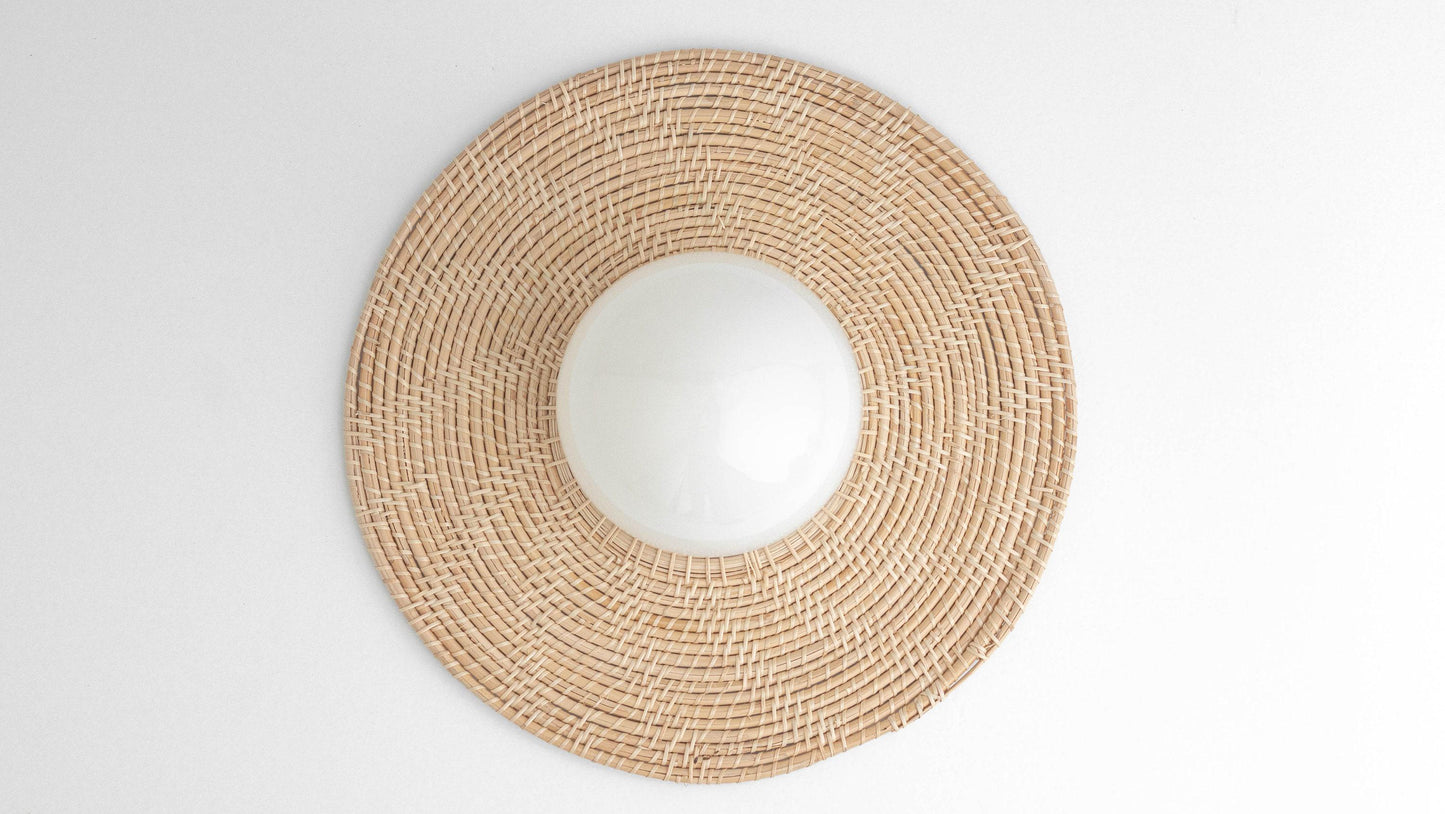 Sconce - Bohemian Lighting - Bamboo Lighting - Woven Rattan - Wall Decor - Model No. 3881