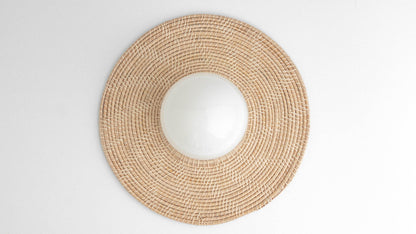 Sconce - Bohemian Lighting - Bamboo Lighting - Woven Rattan - Wall Decor - Model No. 3881