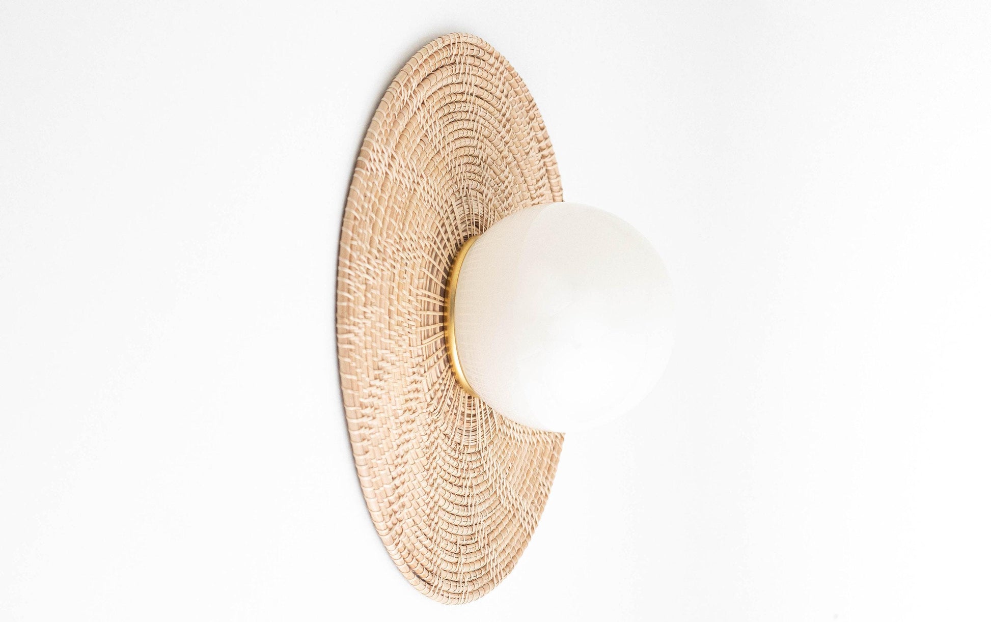 Sconce - Bohemian Lighting - Bamboo Lighting - Woven Rattan - Wall Decor - Model No. 3881