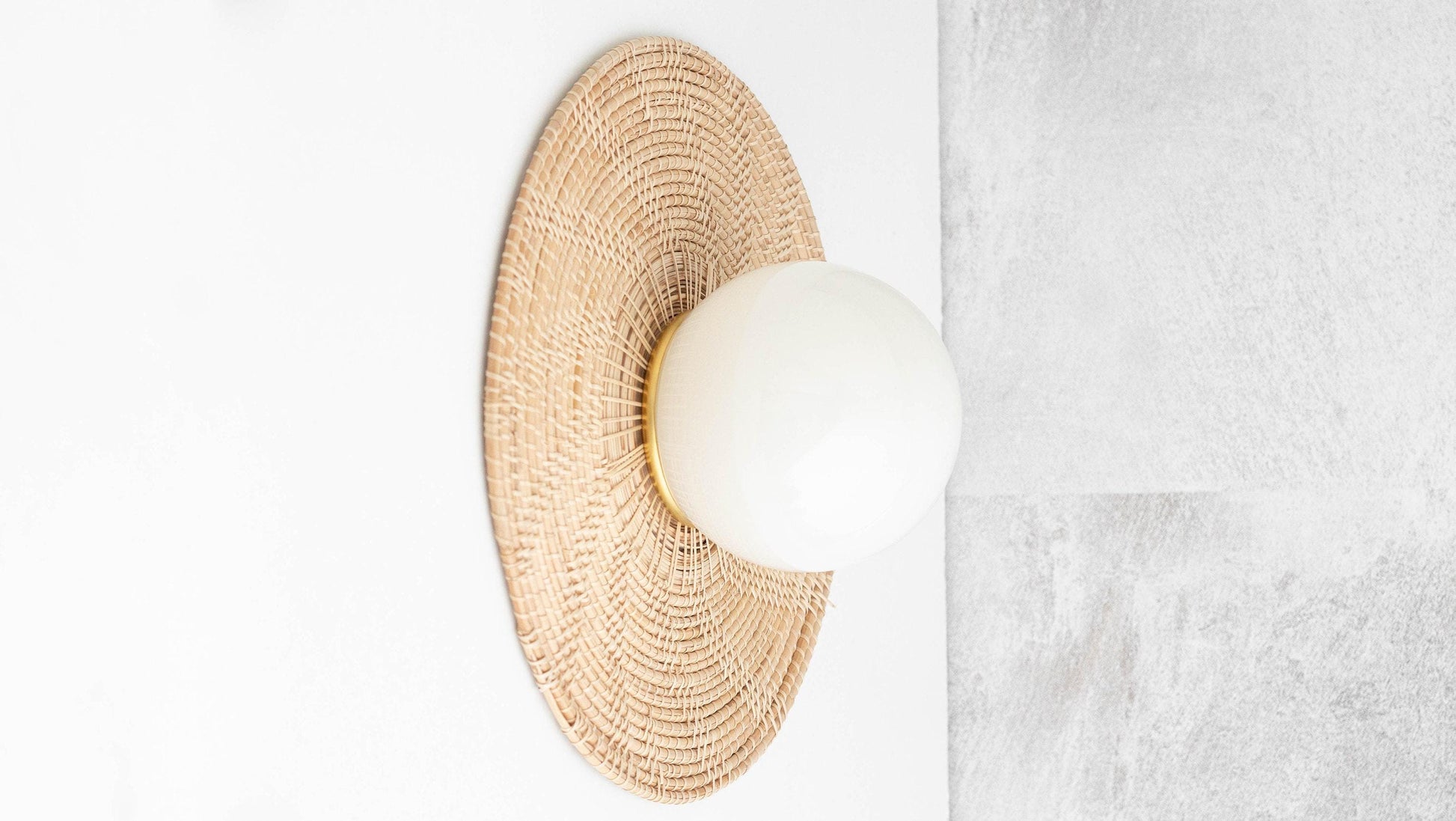 Sconce - Bohemian Lighting - Bamboo Lighting - Woven Rattan - Wall Decor - Model No. 3881