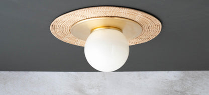Sconce - Bohemian Lighting - Bamboo Lighting - Brass Plate Lighting - Wall Decor - Model No. 4042